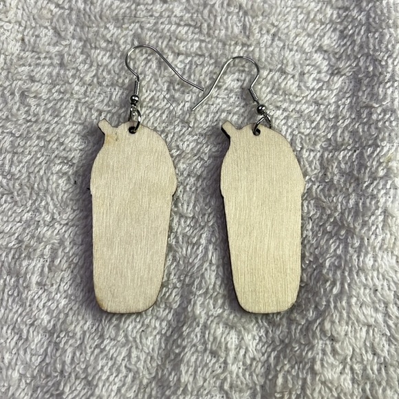 Cute Coffee Cup Wooden  Earrings - Picture 5 of 6